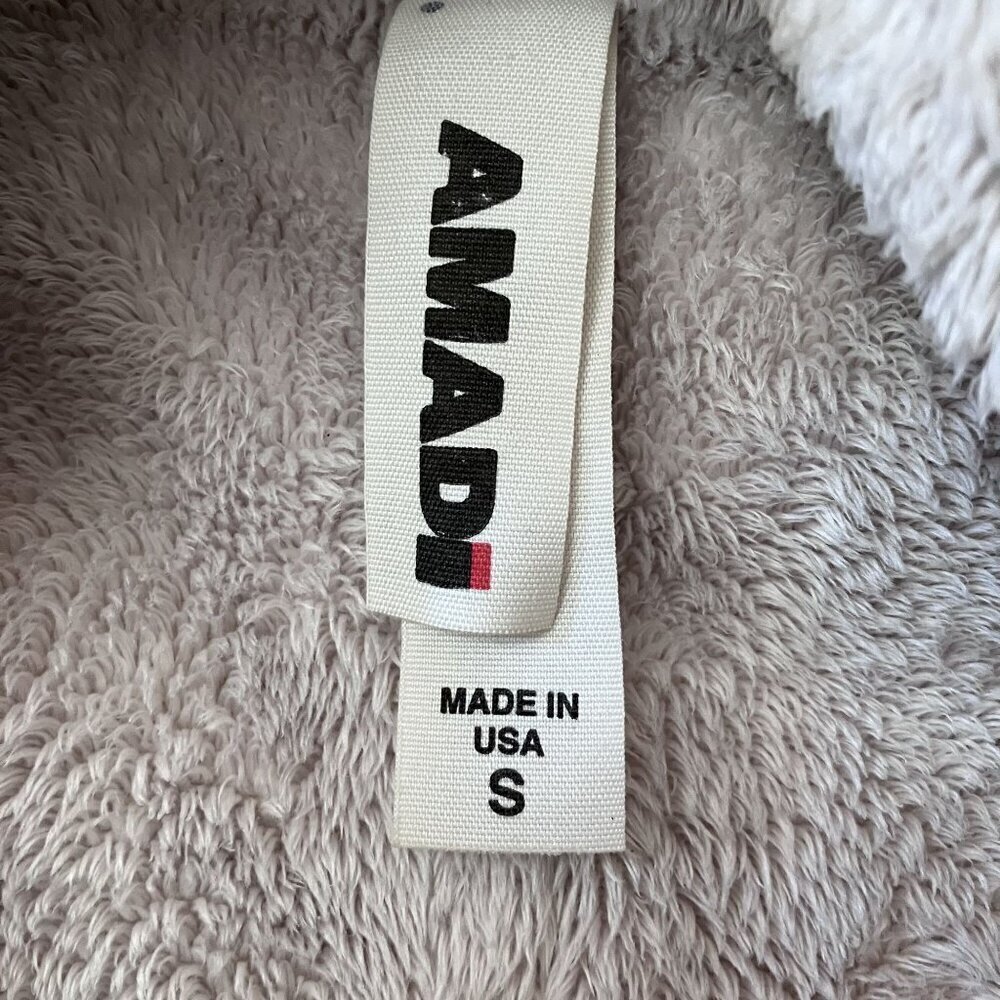 Amadi Anthropologie Soft Gray/Cream Draped Kady Sherpa Open Front Vest Size S - Picture 8 of 10